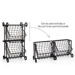 Flip 2 Tier Adjustable Storage Basket -Kitchen Supplies Shop 21 4645 5290359 GB Flip 2 Tier Basket Infographics 04