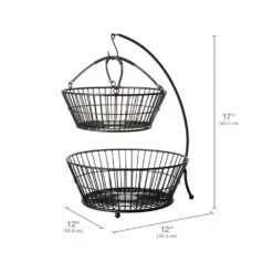 Tully 2 Tier Fruit Storage Basket With Banana Hook 9 Tully 2 Tier Fruit Storage Basket With Banana Hook -Kitchen Supplies Shop 21 6617 5286218 GourmetBasics Tully 2TierBasket Infographic
