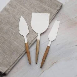 3 Piece Acacia Wood Cheese Set -Kitchen Supplies Shop 3 piece acacia wood cheese set 5254483 3