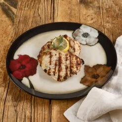 Painted Poppies Oval Platter -Kitchen Supplies Shop 5111172 LS2 painted poppies oval platter