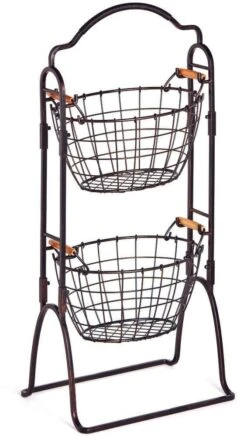 Harbor Adjustable Standing Storage Rack -Kitchen Supplies Shop 5184916GBHarbor3TierMarketBasket 2 TierBasketSILO