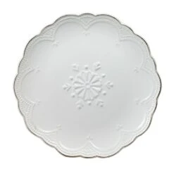 French Lace Set Of 4 White Salad Plates 9 French Lace Set Of 4 White Salad Plates -Kitchen Supplies Shop 5211113