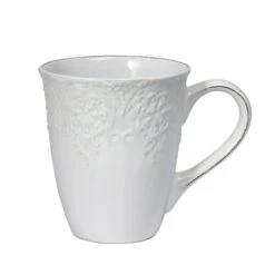 French Lace Set Of 4 White Mugs -Kitchen Supplies Shop 5211156