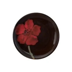 Painted Poppies Set Of 4 Appetizer Plates -Kitchen Supplies Shop 5233252