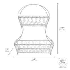 Loop And Lattice 2 Tier White Flatback Storage Basket -Kitchen Supplies Shop 5244883 IG1 loop lattice 2 tier basket