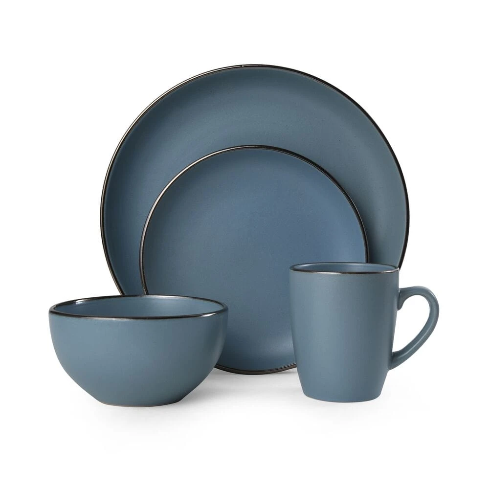 Hadlee Blue 16 Piece Dinnerware Set, Service For 4 8 Hadlee Blue 16 Piece Dinnerware Set, Service For 4 - Image 6