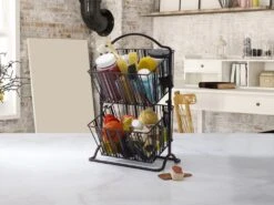 2 Tier Stripe Hanging Storage Basket 10 2 Tier Stripe Hanging Storage Basket -Kitchen Supplies Shop 5267980 craftscopy