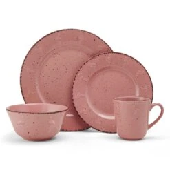 Flamingo Pink 16 Piece Dinnerware Set, Service For 4 21 Flamingo Pink 16 Piece Dinnerware Set, Service For 4 -Kitchen Supplies Shop 5274259 4pc onWhite