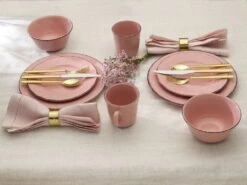 Flamingo Pink 16 Piece Dinnerware Set, Service For 4 14 Flamingo Pink 16 Piece Dinnerware Set, Service For 4 -Kitchen Supplies Shop 5274259 PFZ Flamingo Pink Lifestyle Banner