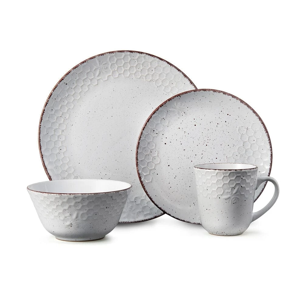 Bumble Bee White 16 Piece Dinnerware Set, Service For 4 11 Bumble Bee White 16 Piece Dinnerware Set, Service For 4 - Image 9