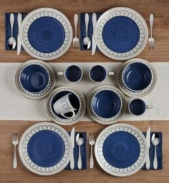 Remi Blue 16 Piece Dinnerware Set, Service For 4 12 Remi Blue 16 Piece Dinnerware Set, Service For 4 -Kitchen Supplies Shop 5275473 PFZ RemiBlue 16pcs Lifestyle 2