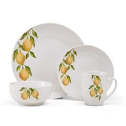 Lemons 16 Piece Dinnerware Set, Service For 4 -Kitchen Supplies Shop 5276340 4pps onWhite