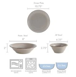 Easton 12 Piece Dinnerware Set, Service For 4 15 Easton 12 Piece Dinnerware Set, Service For 4 -Kitchen Supplies Shop 5281313 dimension