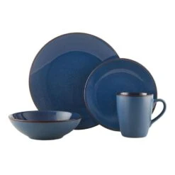 Pierce Blue 16 Piece Dinnerware Set, Service For 4 -Kitchen Supplies Shop 5281779 PierceBlue 4pc silo