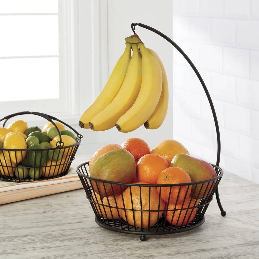 Tully 2 Tier Fruit Storage Basket With Banana Hook 5 Tully 2 Tier Fruit Storage Basket With Banana Hook - Image 3