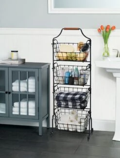 Laguna 4 Tier Adjustable Standing Storage Rack -Kitchen Supplies Shop 5287005 bathroom lifestyle