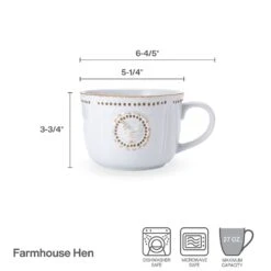 Farmhouse Hen Jumbo Soup Mug 8 Farmhouse Hen Jumbo Soup Mug -Kitchen Supplies Shop 5290801 infographic