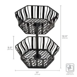 Hex 2 Tier Storage Basket -Kitchen Supplies Shop 5291765 GB Hex 2 TierBasket Infographic