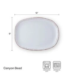 Canyon Bead Rectangular Platter -Kitchen Supplies Shop 5291841 infographic