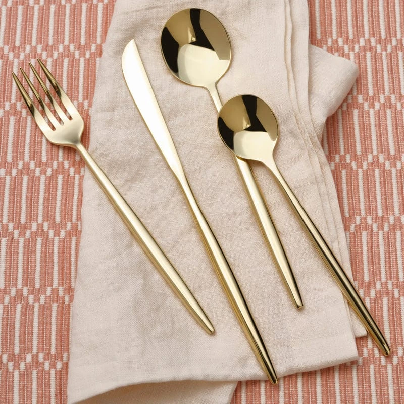 Shea Gold Forged 16 Piece Flatware Set, Service For 4 4 Shea Gold Forged 16 Piece Flatware Set, Service For 4 - Image 2
