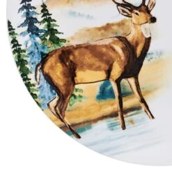 Woodland Animals 12 Piece Dinnerware Set, Service For 4 -Kitchen Supplies Shop 5293649 SN WoodlandAnimals dinnerplate detail
