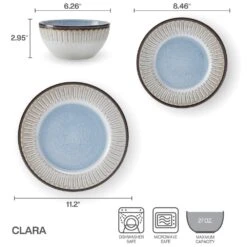 Clara 12 Piece Dinnerware Set, Service For 4 15 Clara 12 Piece Dinnerware Set, Service For 4 -Kitchen Supplies Shop 5293896 PFZ Clara Dinnerware Infographic
