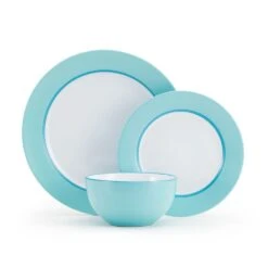 Grayson Teal 12 Piece Dinnerware Set, Service For 4 -Kitchen Supplies Shop 5296690 GraysonTeal 3pc