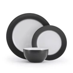 Grayson Charcoal 12 Piece Dinnerware Set, Service For 4 19 Grayson Charcoal 12 Piece Dinnerware Set, Service For 4 -Kitchen Supplies Shop 5296692 GraysonCharcoal 3pc