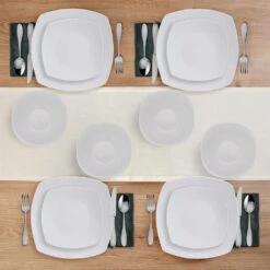 Tara 12 Piece Dinnerware Set, Service For 4 13 Tara 12 Piece Dinnerware Set, Service For 4 -Kitchen Supplies Shop 5296702 SN Tara 12pc lifestyle overhead