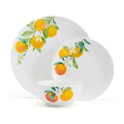 Oranges 12 Piece Dinnerware Set, Service For 4 -Kitchen Supplies Shop 5296703 SN Oranges 3pc silo