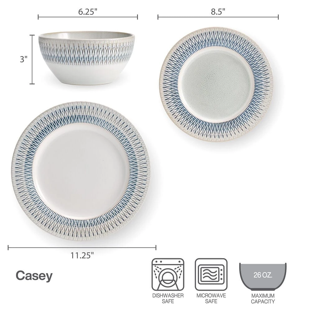 Casey 12 Piece Dinnerware Set, Service For 4 7 Casey 12 Piece Dinnerware Set, Service For 4 - Image 5