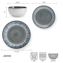 Jamie 12 Piece Dinnerware Set, Service For 4 14 Jamie 12 Piece Dinnerware Set, Service For 4 -Kitchen Supplies Shop 5296885 IG jaimie12pcdinnerwareset