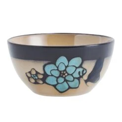 Painted Butterfly Blue 12 Piece Dinnerware Set, Service For 4 -Kitchen Supplies Shop 5296888 PFZ PaintedButterflyBlue cereal bowl silo 1