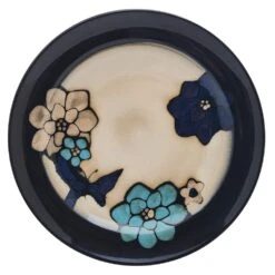 Painted Butterfly Blue 12 Piece Dinnerware Set, Service For 4 -Kitchen Supplies Shop 5296888 PFZ PaintedButterflyBlue dinner plate silo