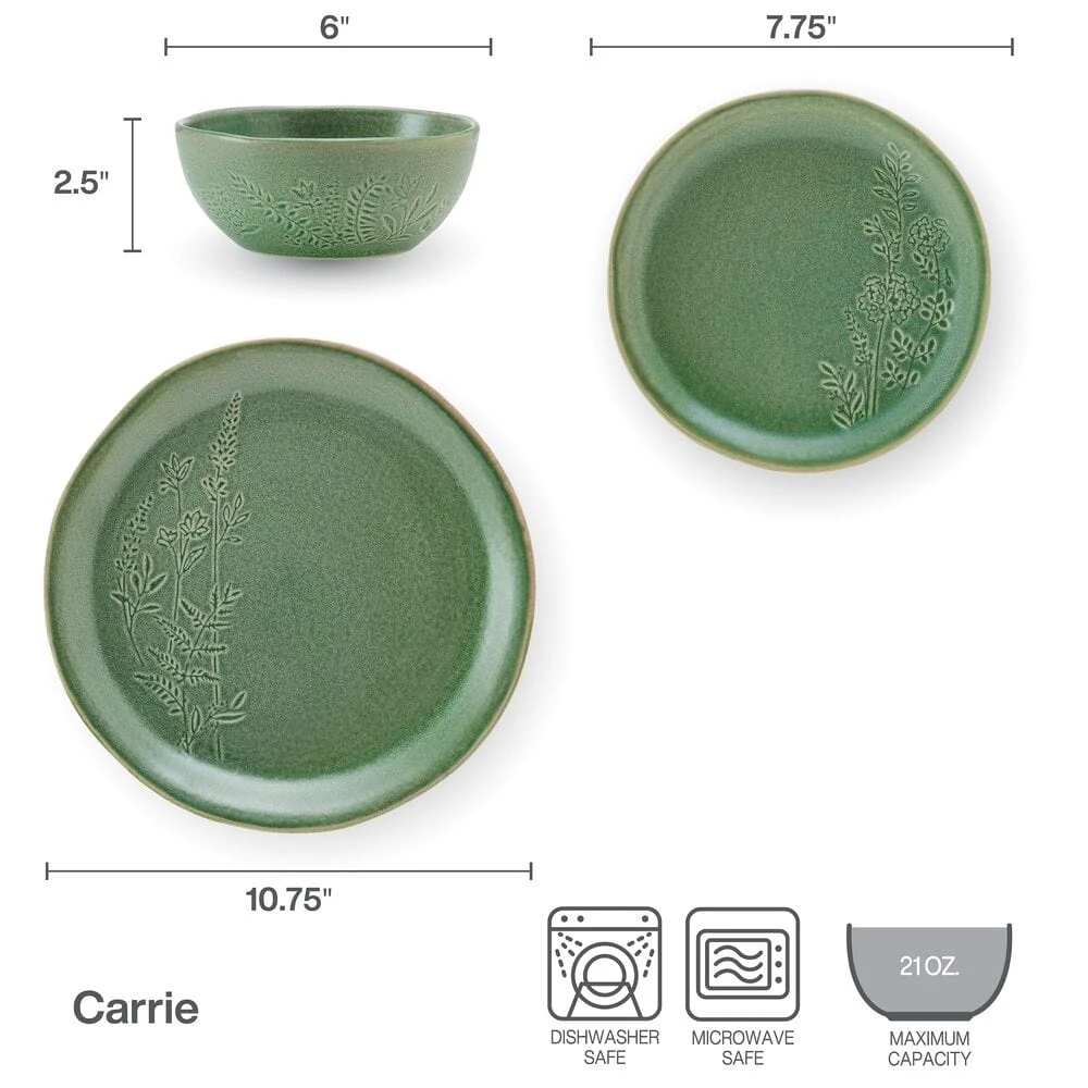 Carrie 12 Piece Dinnerware Set, Service For 4 7 Carrie 12 Piece Dinnerware Set, Service For 4 - Image 5