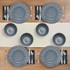 Valerie 12 Piece Dinnerware Set, Service For 4 13 Valerie 12 Piece Dinnerware Set, Service For 4 -Kitchen Supplies Shop 5296919 PFZ Valerie 12pc lifestyle topview