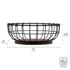 Anvil Cage Centerpiece Basket -Kitchen Supplies Shop 5297385 PFZ Anvil Cage Centerpiece Basket Infographic Dims