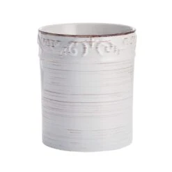 Trellis White Utensil Crock With Tools 10 Trellis White Utensil Crock With Tools -Kitchen Supplies Shop 5297423 PFZ Trellis crock silo