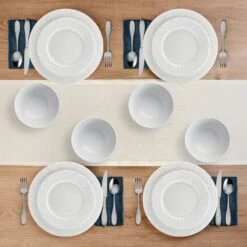 Jules 12 Piece Dinnerware Set, Service For 4 -Kitchen Supplies Shop 5297460 Jules 12pc topview