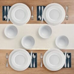 Lexi 12 Piece Dinnerware Set, Service For 4 12 Lexi 12 Piece Dinnerware Set, Service For 4 -Kitchen Supplies Shop 5297472 Lexi 12pc lifestyle topview