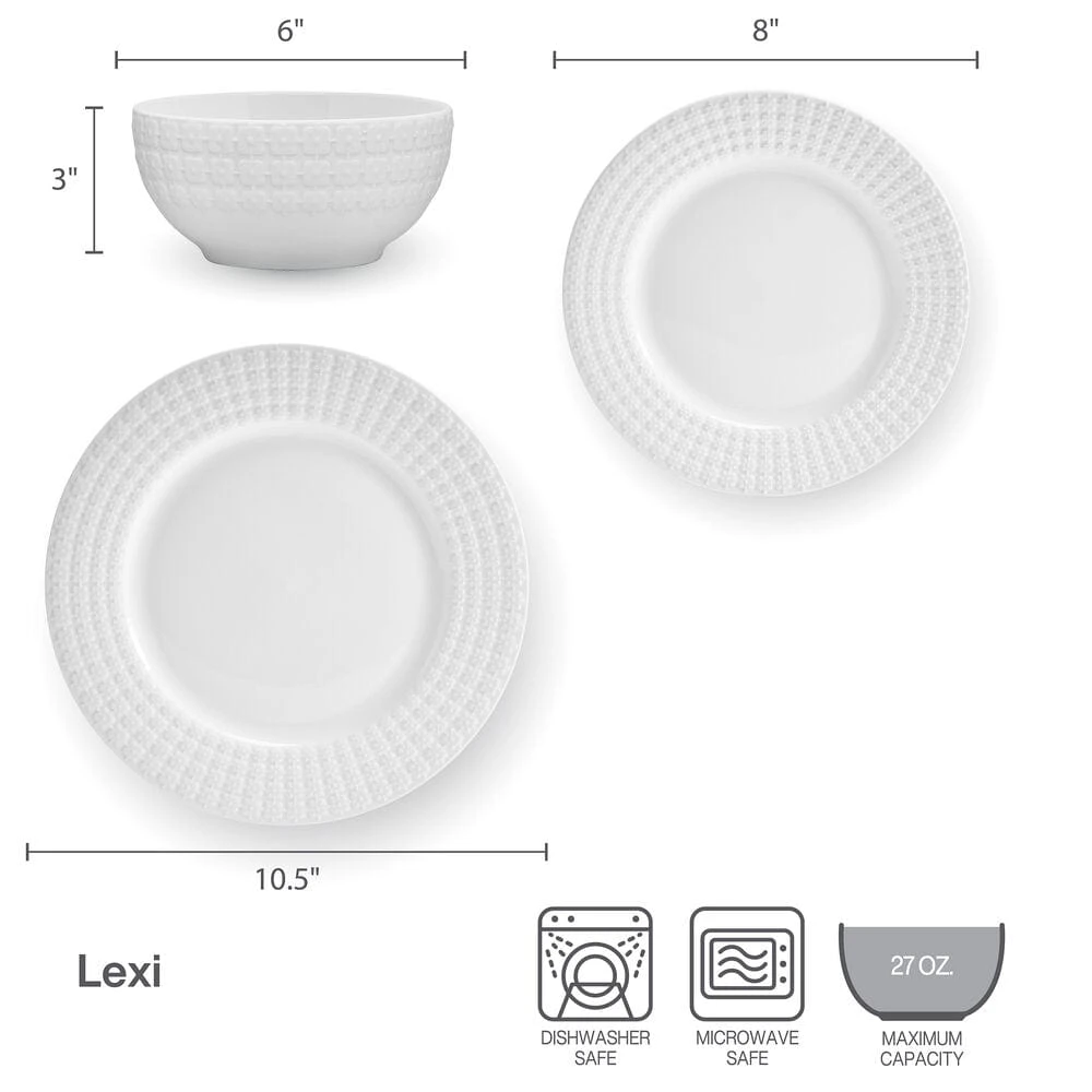 Lexi 12 Piece Dinnerware Set, Service For 4 7 Lexi 12 Piece Dinnerware Set, Service For 4 - Image 5