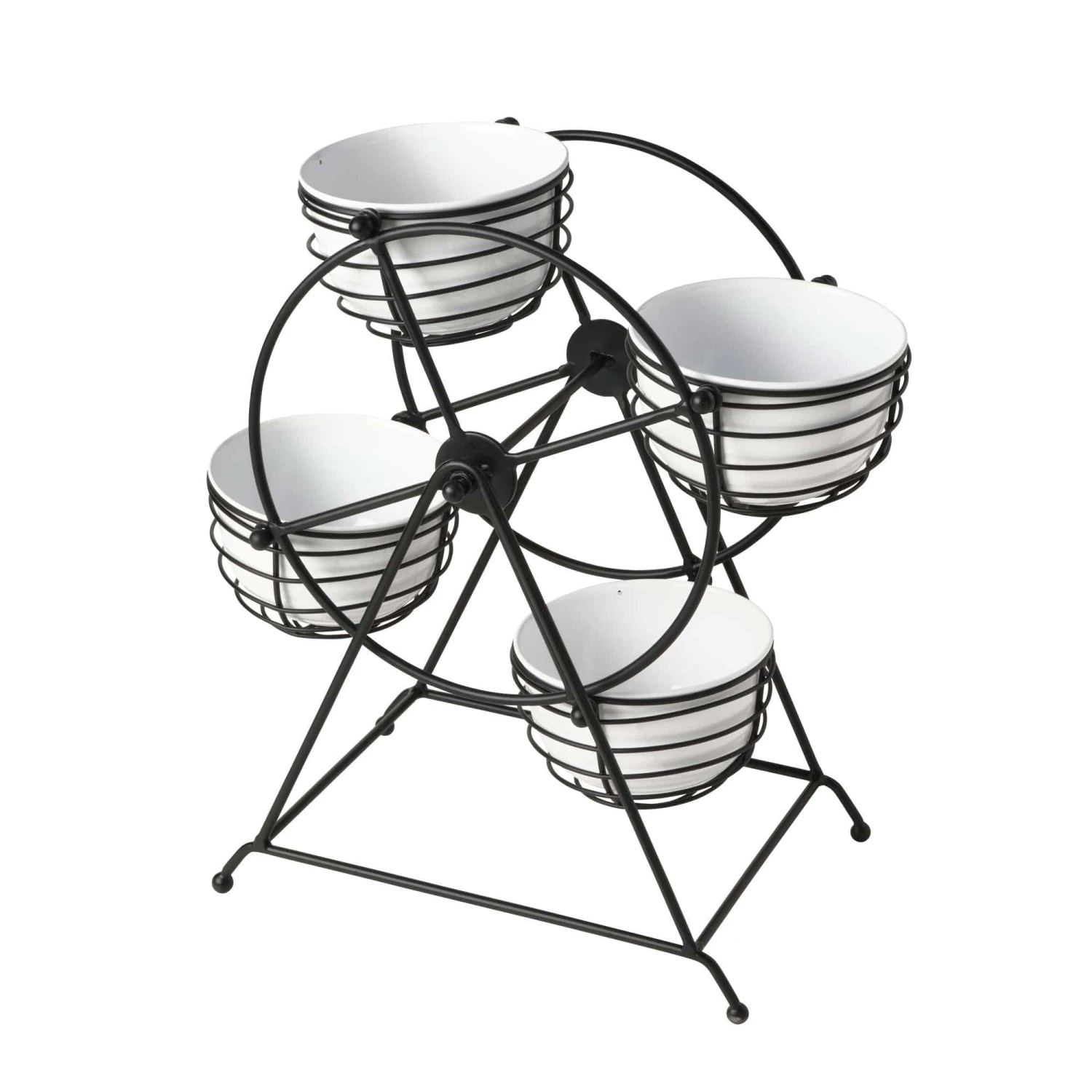 Ferris Wheel Entertaining Dip Bowl Serving Caddy 3 Ferris Wheel Entertaining Dip Bowl Serving Caddy