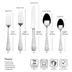 Peace 20 Piece Flatware Set, Service For 4 14 Peace 20 Piece Flatware Set, Service For 4 -Kitchen Supplies Shop Peace 20 Piece Flatware Set Service for 4 5291390 4