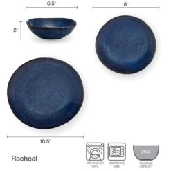 Racheal 12 Piece Dinnerware Set, Service For 4 -Kitchen Supplies Shop Rachael Blue 12 Piece Dinnerware Set 5312991 4