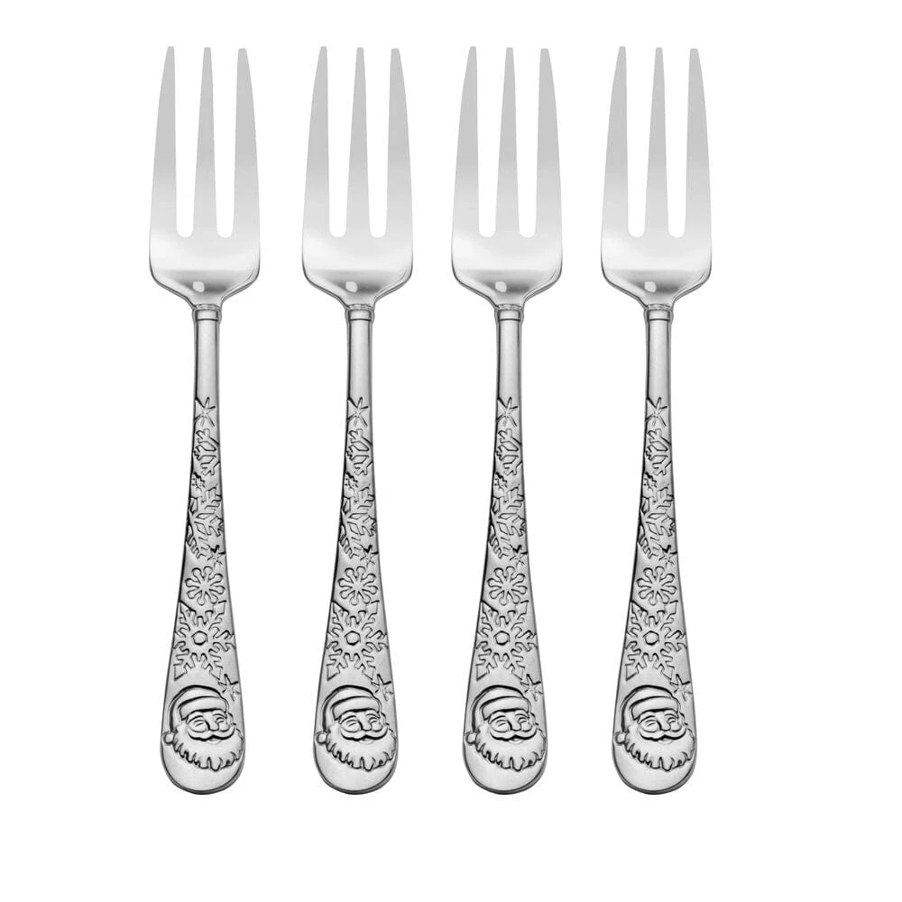 Santa Set Of 4 Appetizer Forks 4 Santa Set Of 4 Appetizer Forks - Image 2