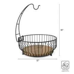 Savannah Fruit Storage Basket With Banana Hook -Kitchen Supplies Shop Savannah Fruit Basket With Banana Hook 5304263 5