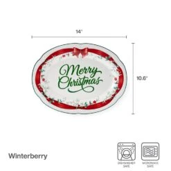 Winterberry® Red Ribbon Platter -Kitchen Supplies Shop Winterberry Red Ribbon Platter 5308109 4