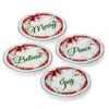 Winterberry® Set Of 4 Red Ribbon Salad Plates -Kitchen Supplies Shop Winterberry Set of 4 Red Ribbon Salad Plates 5308110 1