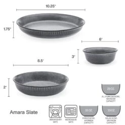 Amara Slate 6 Piece Dinnerware Bowl Set, Service For 2 -Kitchen Supplies Shop amara slate 6 piece dinnerware bowl set service for 2 5305446 5 e42d800d f7c2 42ce a1a5 5145447d9956