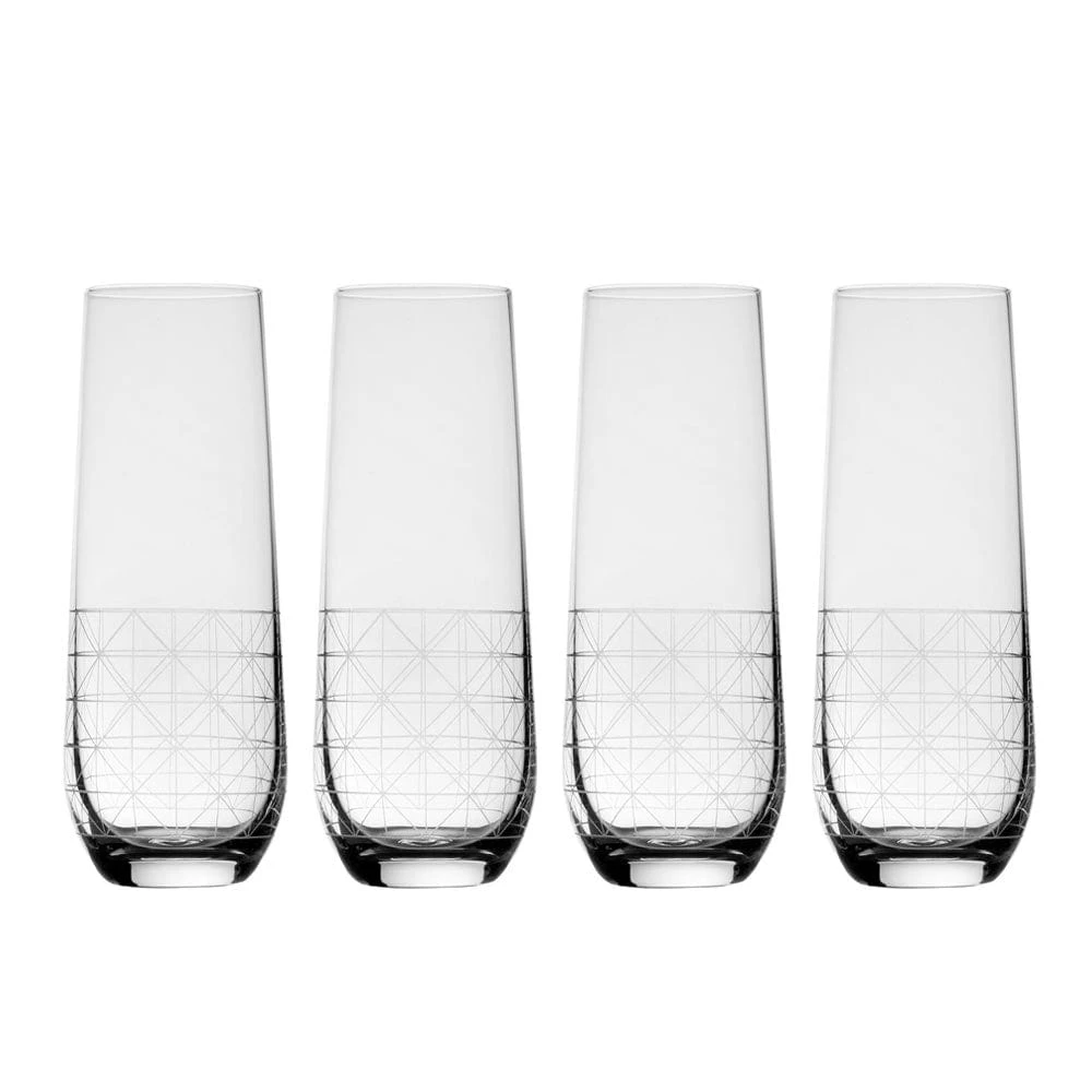 Scott Living Axis Set Of 4 Stemless Flute Glasses 3 Scott Living Axis Set Of 4 Stemless Flute Glasses